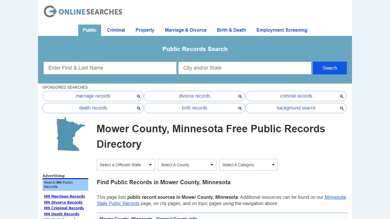 Mower County, Minnesota Public Records Directory